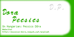 dora pecsics business card